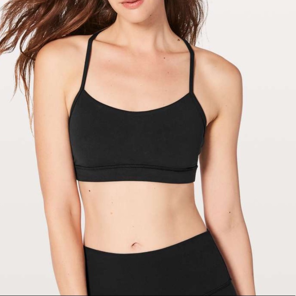Lululemon Flow Y Bra Nulu In black size 6 color black